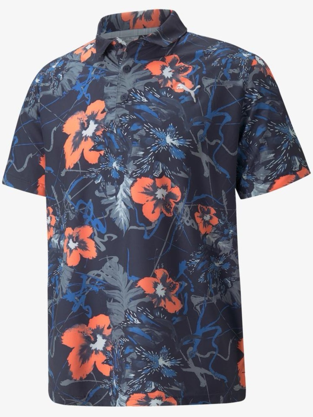 NWT Puma | Special Edition Abstract & Floral Nassau Golf Polo | Size 3XL